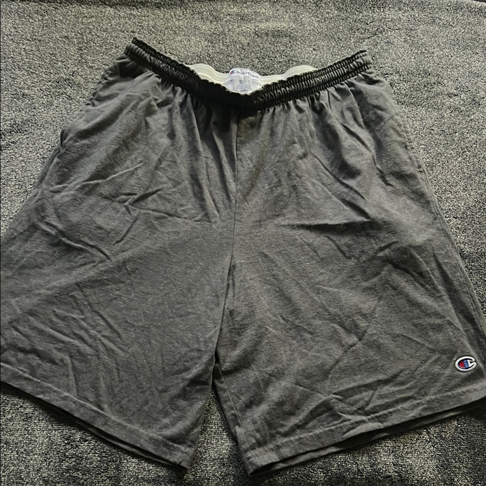 Champion Gray Athletic Shorts Lightweight Moisture-Wicking